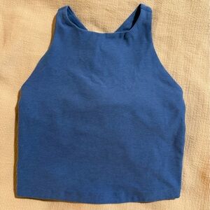 Beyond Yoga Blue Spacedye Cropped Tank Top XS